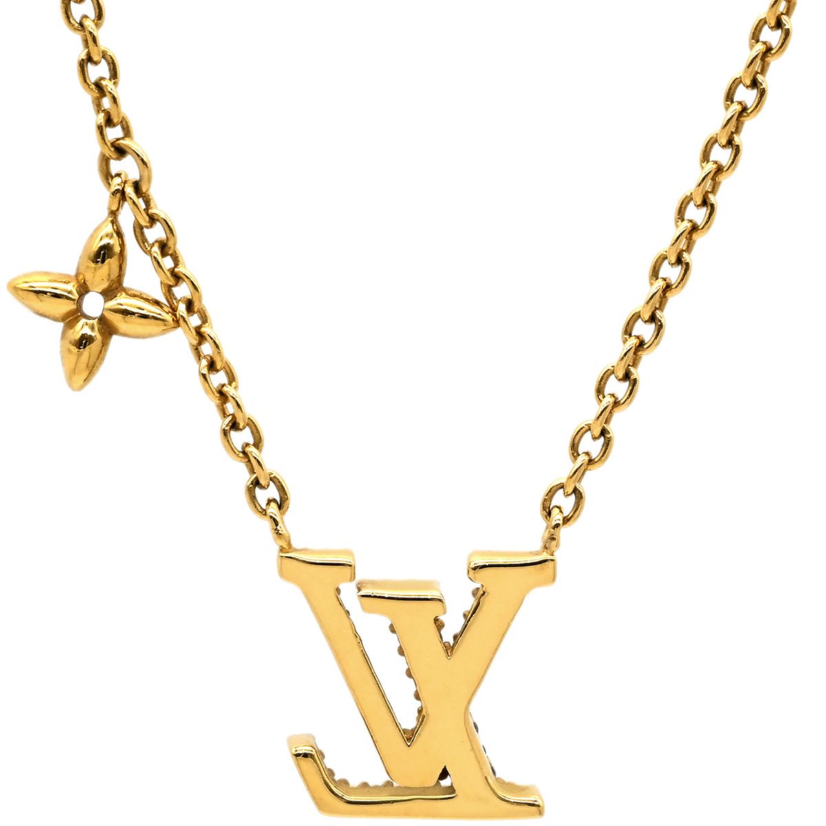 Louis Vuitton Necklace LV Iconic Strass Gold Logo Monogram Flower LV Circle — view 2