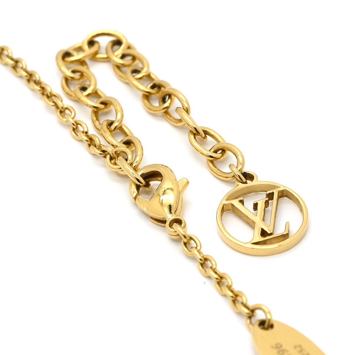 Louis Vuitton Necklace LV Iconic Strass Gold Logo Monogram Flower LV Circle — view 6