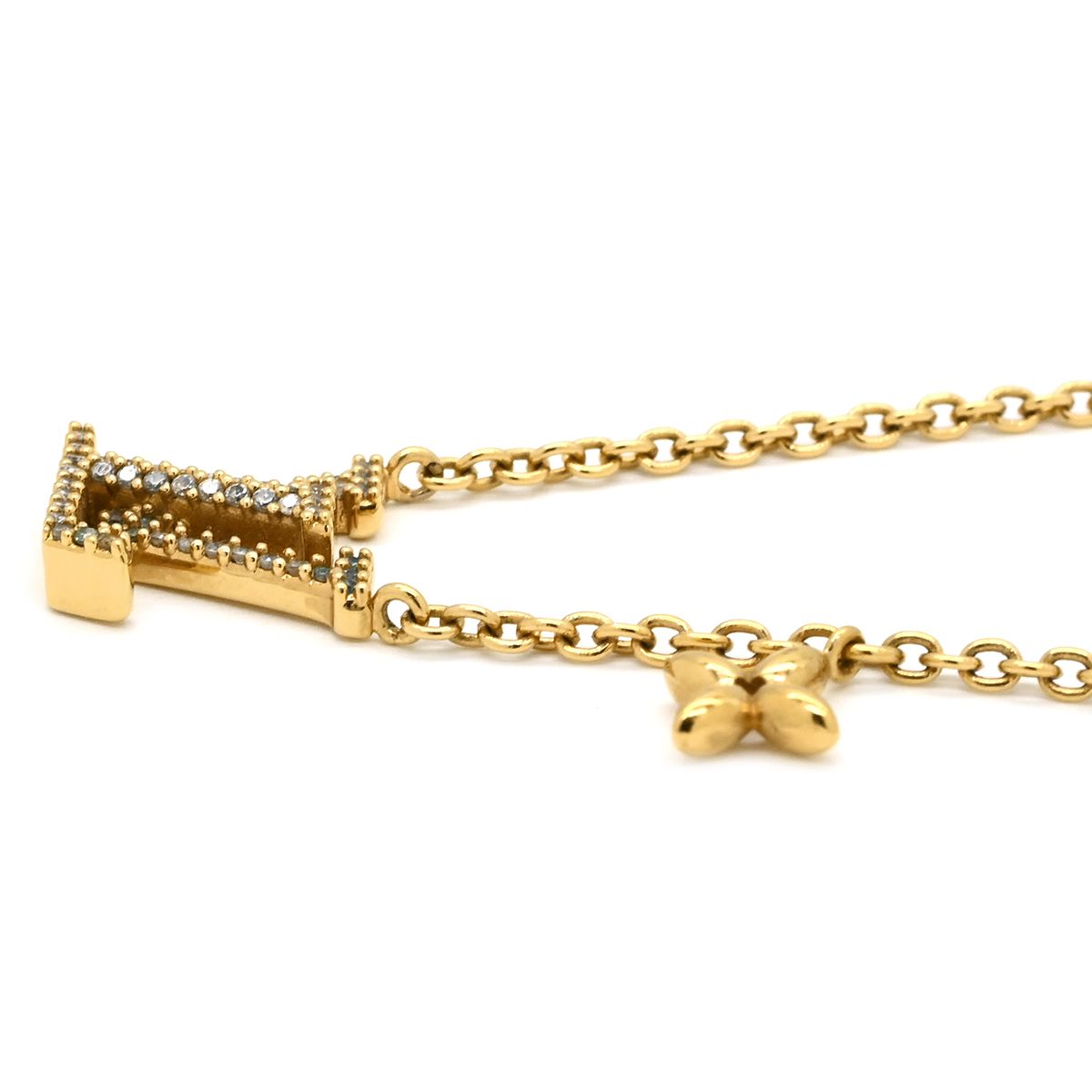 Louis Vuitton Necklace LV Iconic Strass Gold Logo Monogram Flower LV Circle — view 3