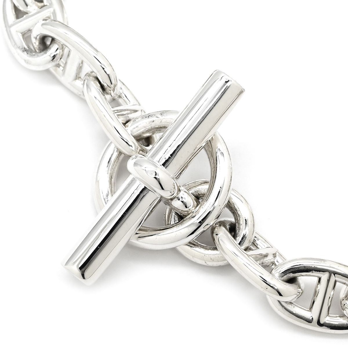 Hermes Bracelet Chaine D'ancre MM 925 Sterling Silver 16 Links — view 4