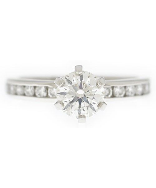 Tiffany & Co Channel Setting Solitaire Ring Diamond New