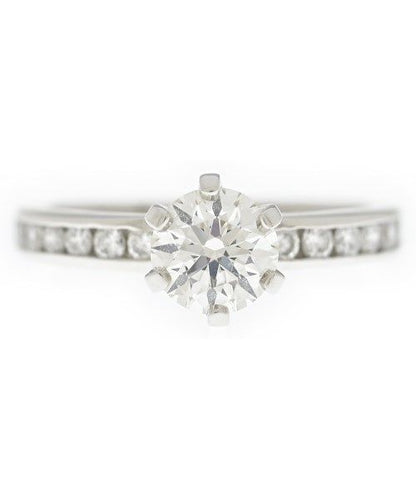 Tiffany & Co Channel Setting Solitaire Ring Diamond New