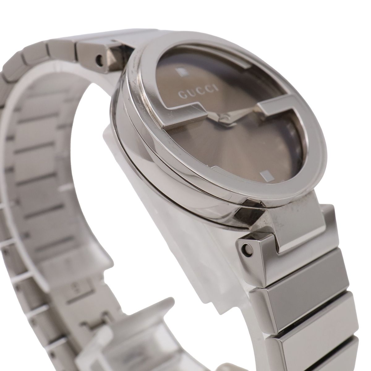 Gucci Brown Dial SS Interlocking G Quartz Watch 133.5 — view 5