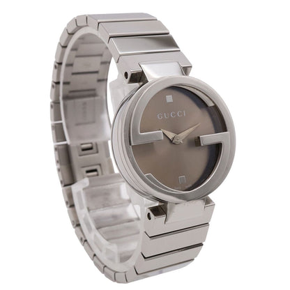 Gucci Brown Dial SS Interlocking G Quartz Watch 133.5 — view 3