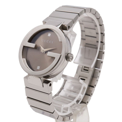 Gucci Brown Dial SS Interlocking G Quartz Watch 133.5 — view 2