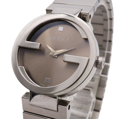 Gucci Brown Dial SS Interlocking G Quartz Watch 133.5 — view 4