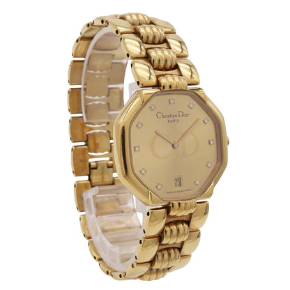 Dior Octagon Gold Dial Quartz Watch — view 3