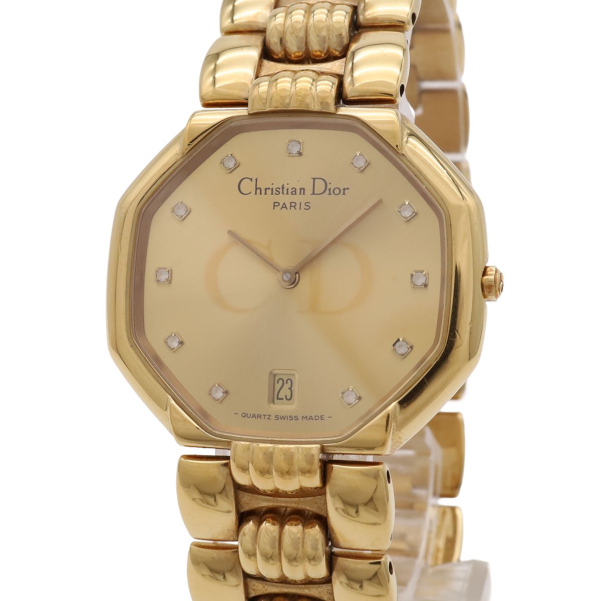Dior Octagon Gold Dial Quartz Watch — view 4
