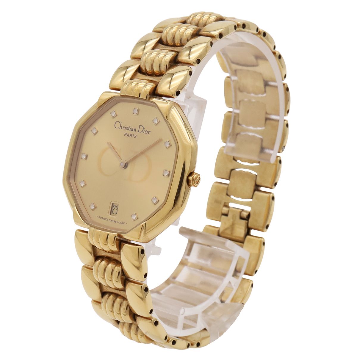 Dior Octagon Gold Dial Quartz Watch — view 2