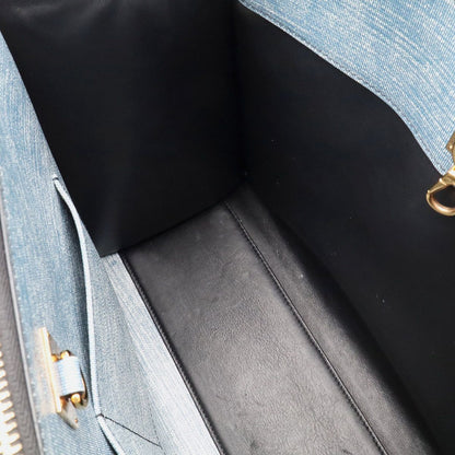 Louis Vuitton Steamer MM Tote 2-Way Shoulder Bag Blue — view 8
