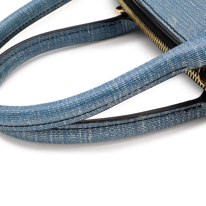 Louis Vuitton Steamer MM Tote 2-Way Shoulder Bag Blue — view 4