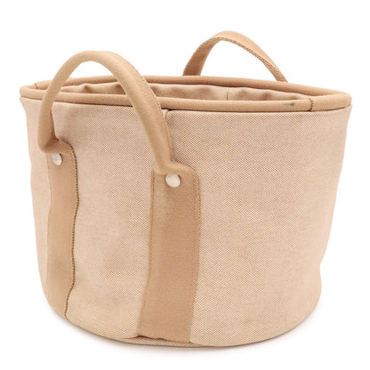 Hermes Laundry Bag Handbag Toile H Beige Silver — view 2