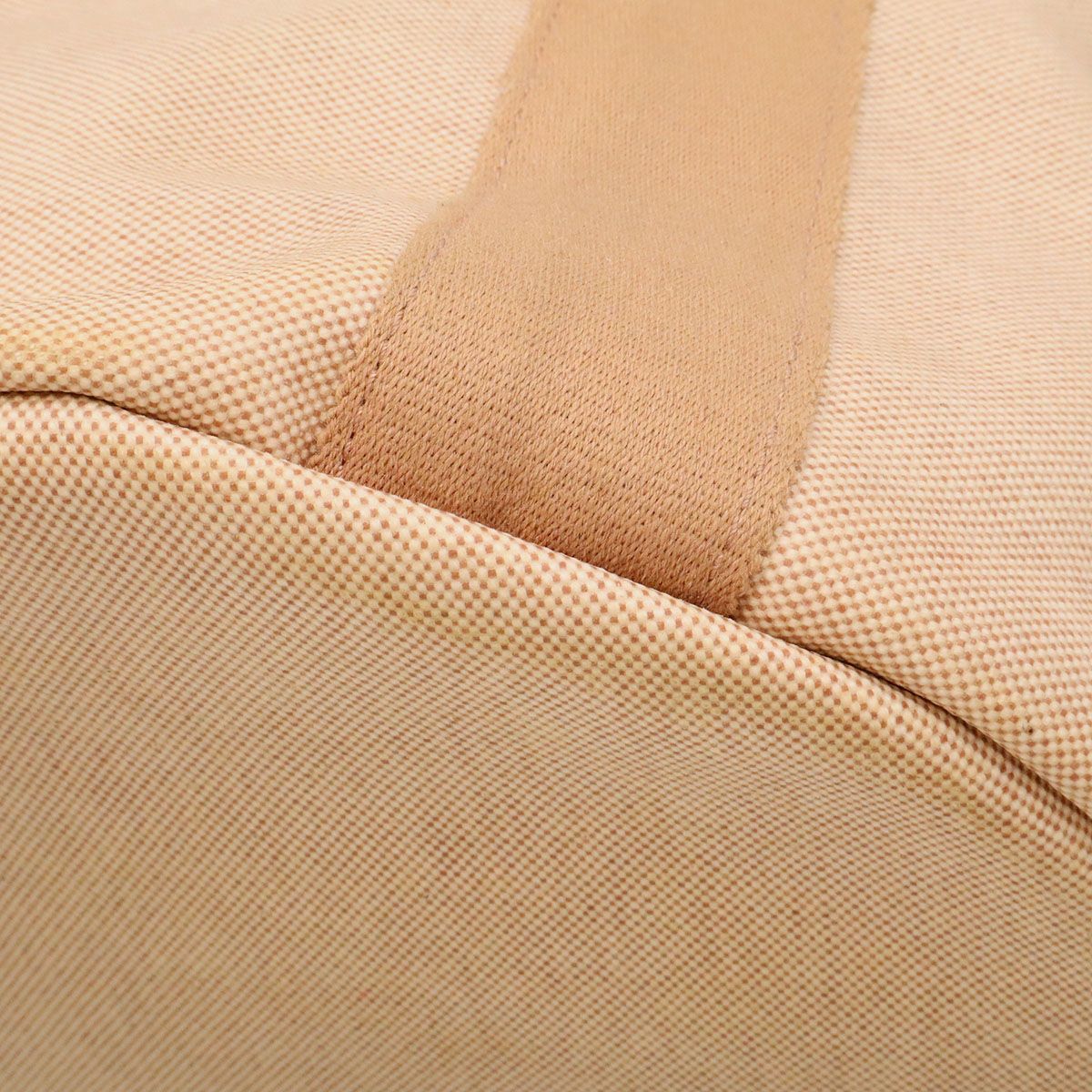 Hermes Laundry Bag Handbag Toile H Beige Silver — view 3