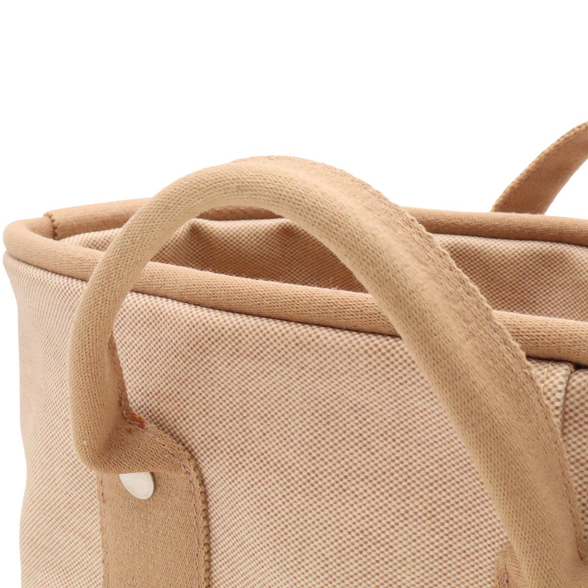 Hermes Laundry Bag Handbag Toile H Beige Silver — view 4