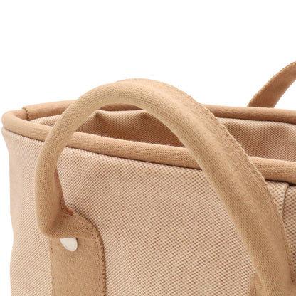 Hermes Laundry Bag Handbag Toile H Beige Silver — view 4