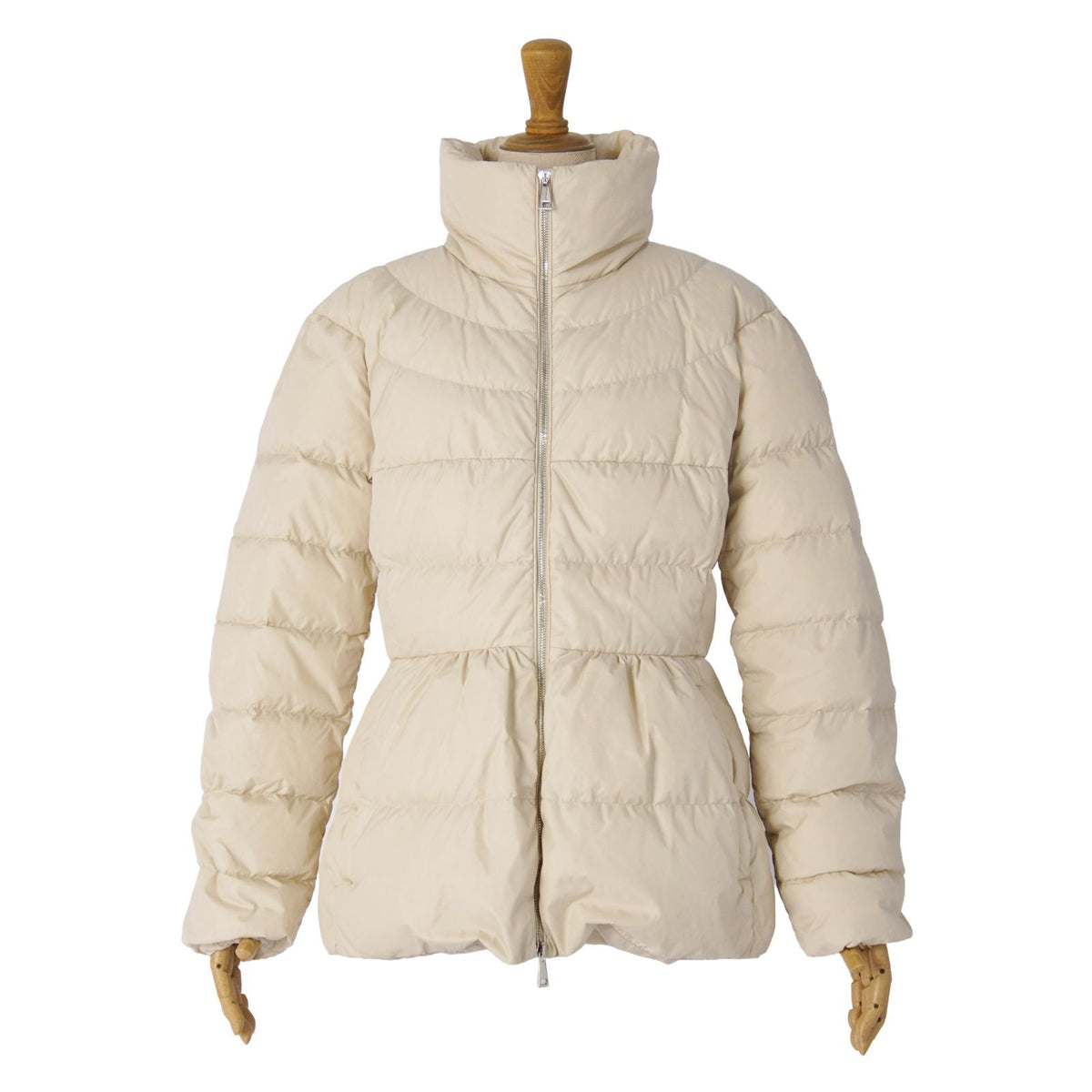 Moncler Jacket Down Guery Zip Up Nylon Beige 1 — view 3