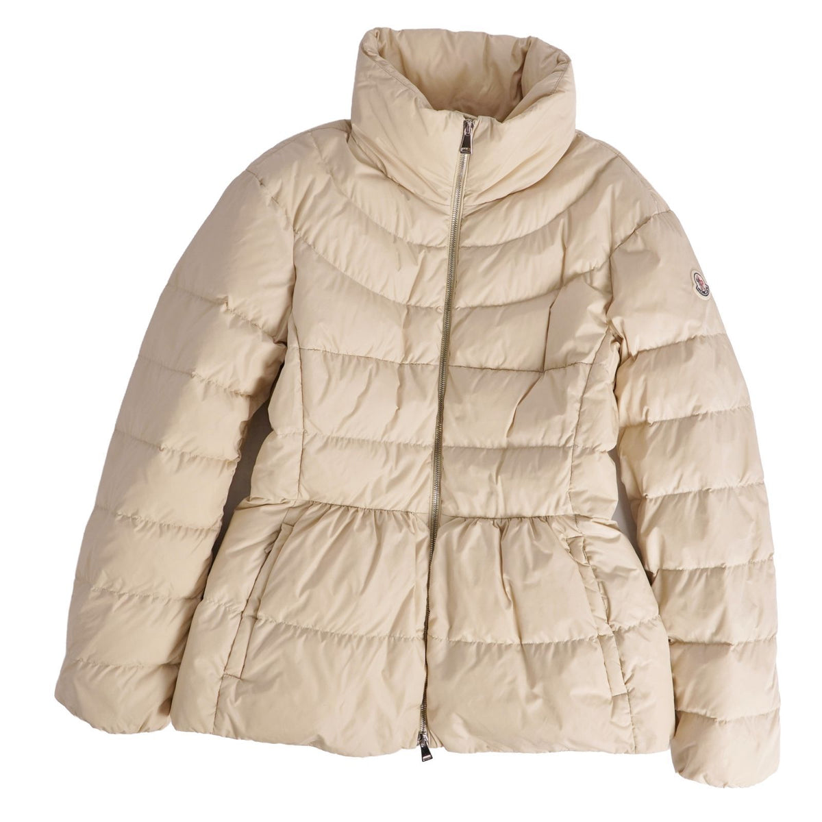 Moncler Jacket Down Guery Zip Up Nylon Beige 1