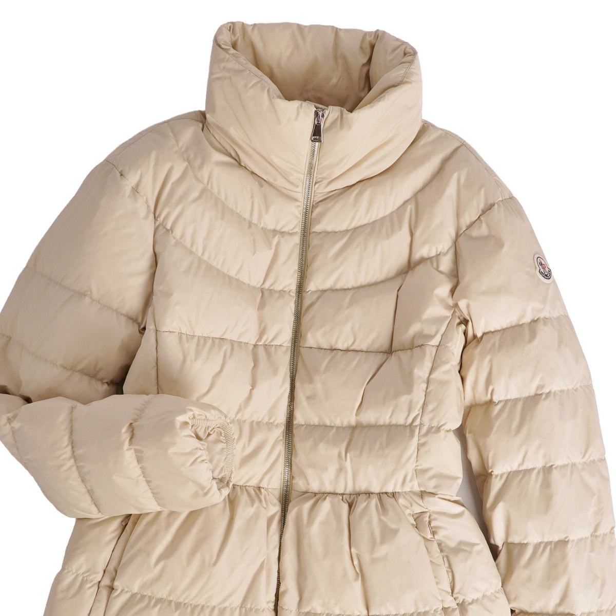 Moncler Jacket Down Guery Zip Up Nylon Beige 1 — view 2