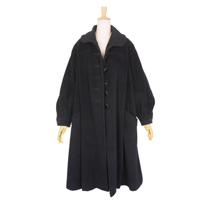 Dior Vintage Coat Long Flare Wool Angora 11 Black — view 4