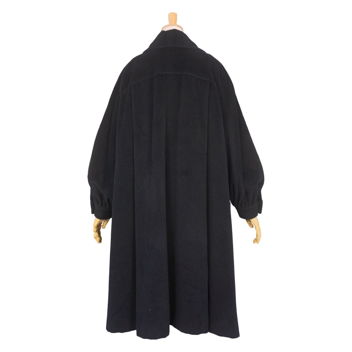 Dior Vintage Coat Long Flare Wool Angora 11 Black — view 6