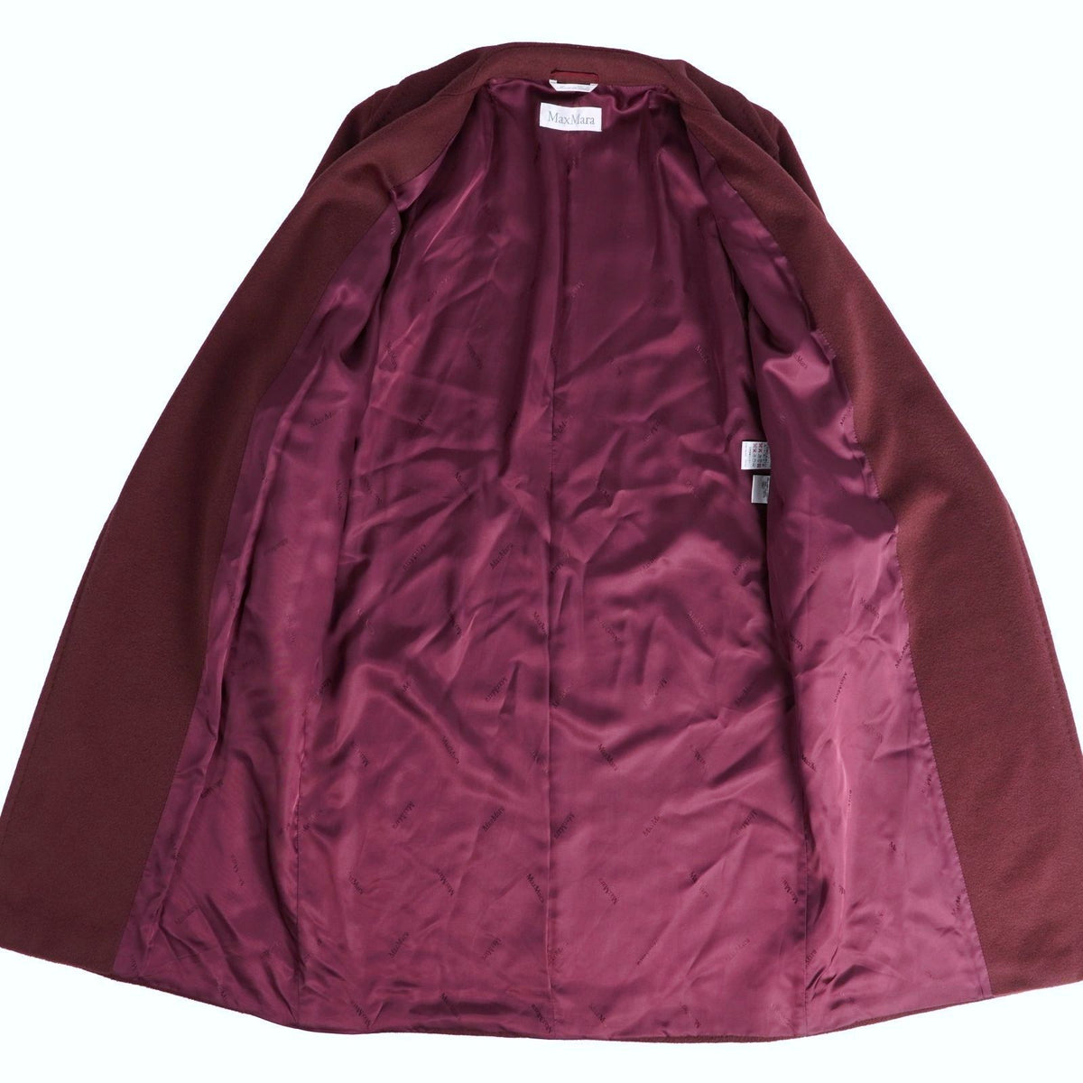Max Mara Coat Long Buttonless Camel Shawl Red — view 8