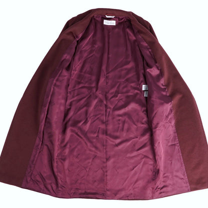 Max Mara Coat Long Buttonless Camel Shawl Red — view 8