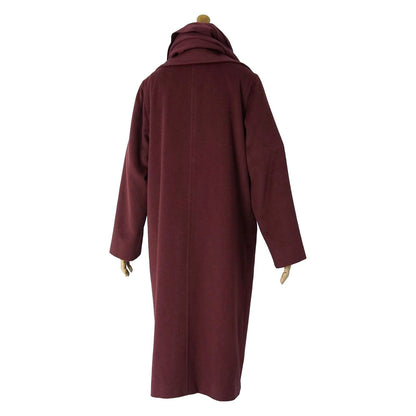 Max Mara Coat Long Buttonless Camel Shawl Red — view 7