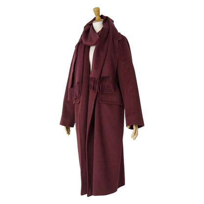 Max Mara Coat Long Buttonless Camel Shawl Red — view 6