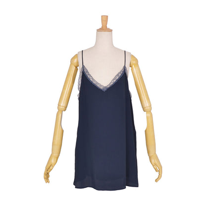 Gucci Shirt Blouse Sheer Silk Chiffon Long Sleeve Top Navy 48 — view 7