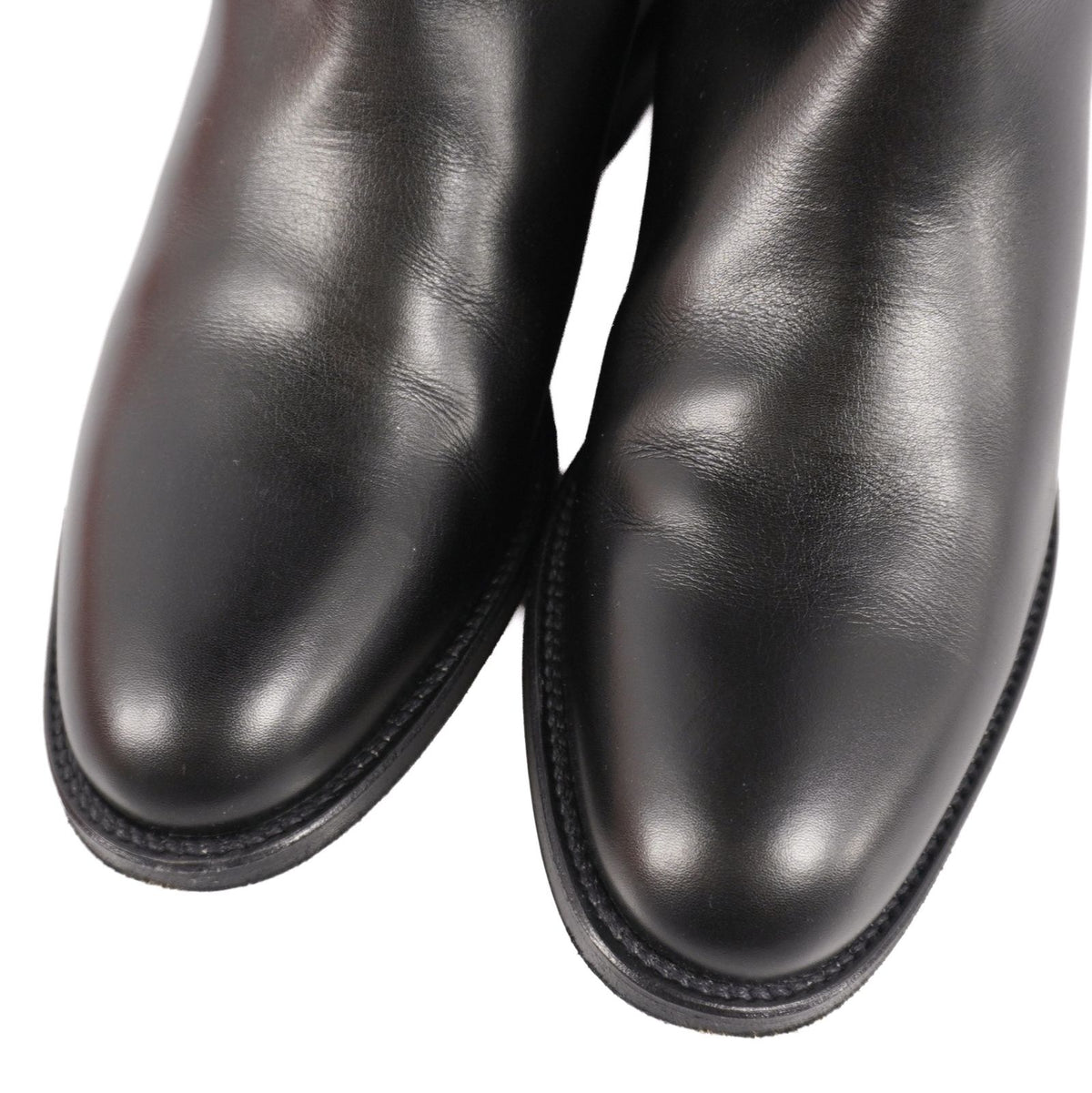 Hermes Boots Jumping Long Kelly Shoes Leather Black — view 3