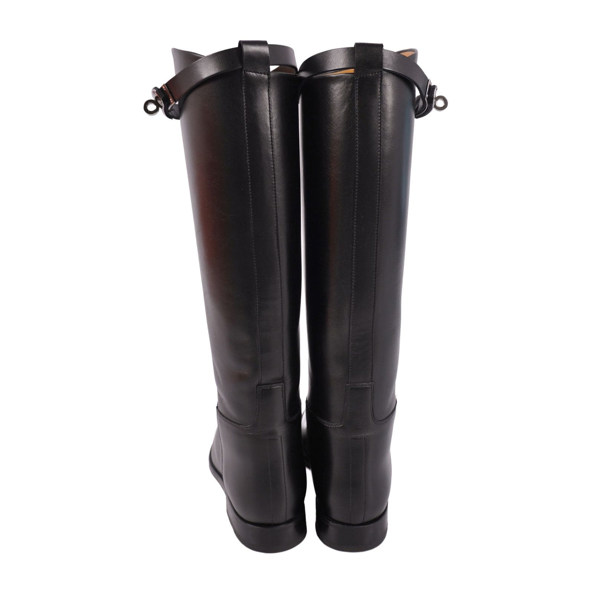 Hermes Boots Jumping Long Kelly Shoes Leather Black — view 5
