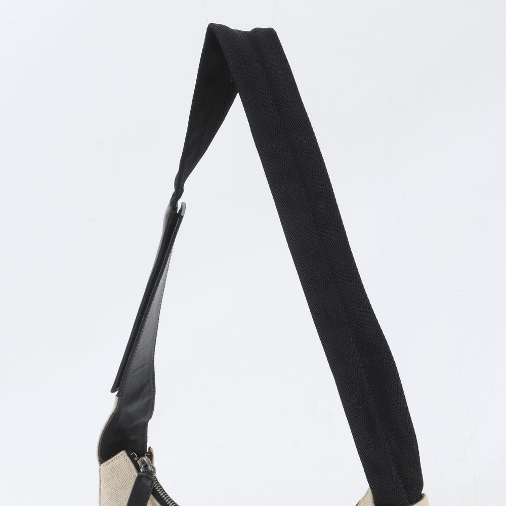 Prada Leather Canvas Shoulder Bag Tote Hand — view 2