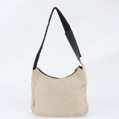 Prada Leather Canvas Shoulder Bag Tote Hand — view 3
