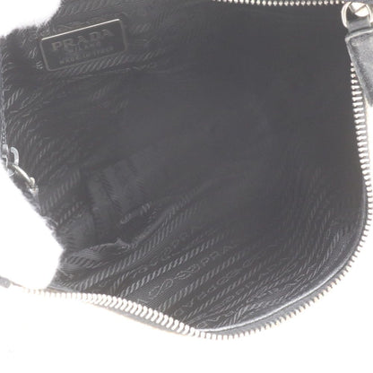 Prada Leather Canvas Shoulder Bag Tote Hand — view 7