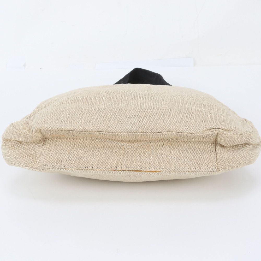 Prada Leather Canvas Shoulder Bag Tote Hand — view 5