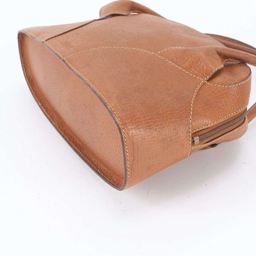 Loewe Vintage Leather Shoulder Bag Tote Hand Brown — view 6