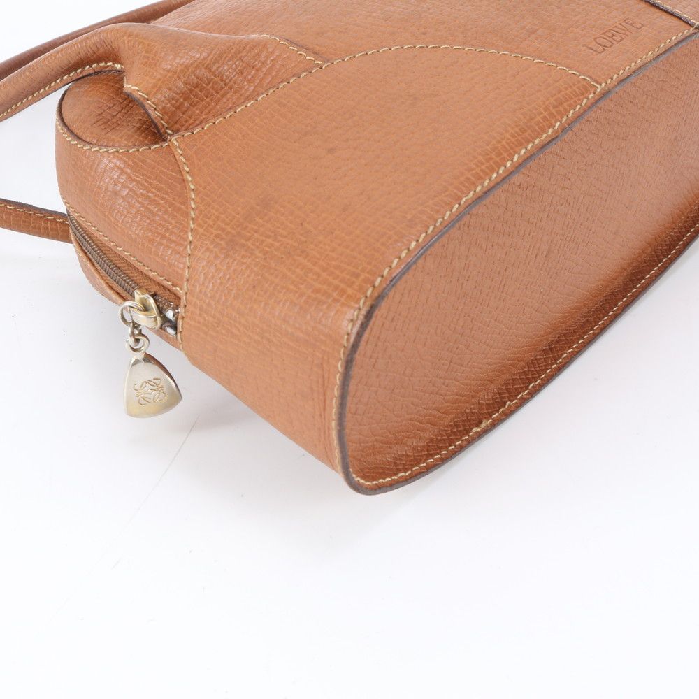 Loewe Vintage Leather Shoulder Bag Tote Hand Brown — view 4