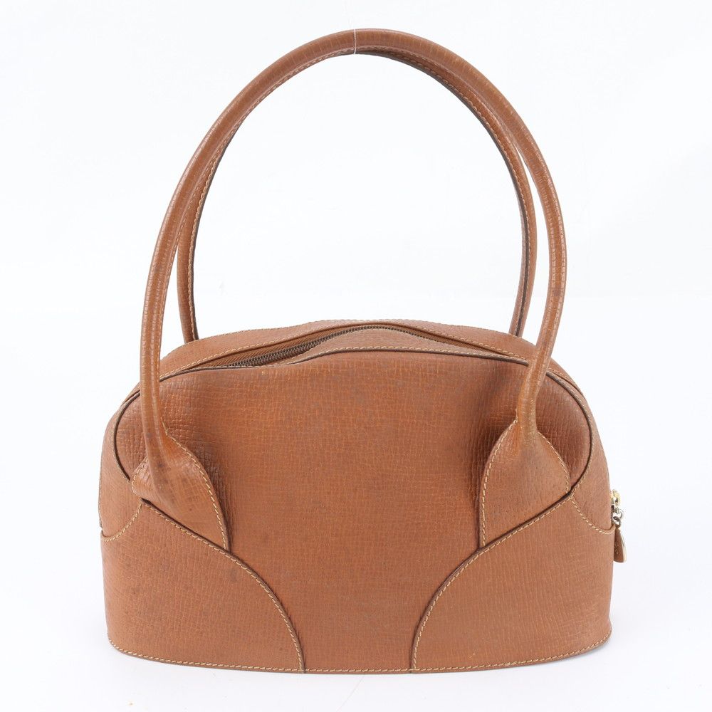 Loewe Vintage Leather Shoulder Bag Tote Hand Brown — view 3