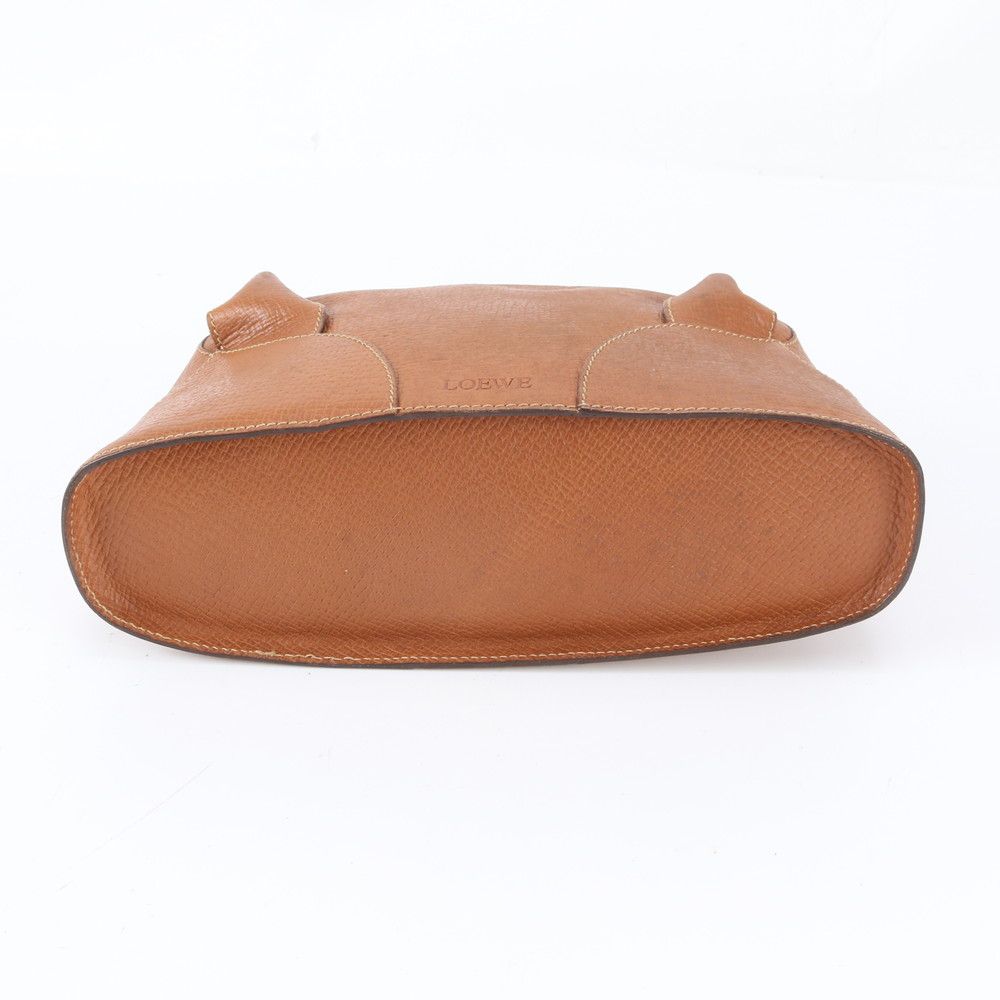 Loewe Vintage Leather Shoulder Bag Tote Hand Brown — view 5