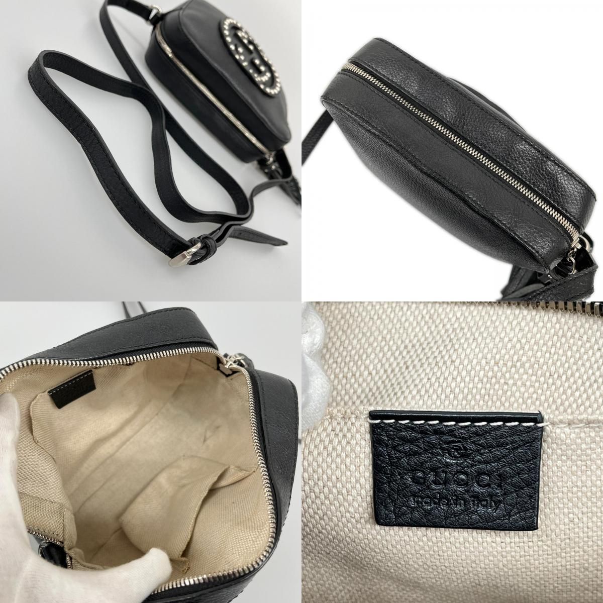 Gucci Shoulder Bag Soho Studded Leather Disco Black — view 7