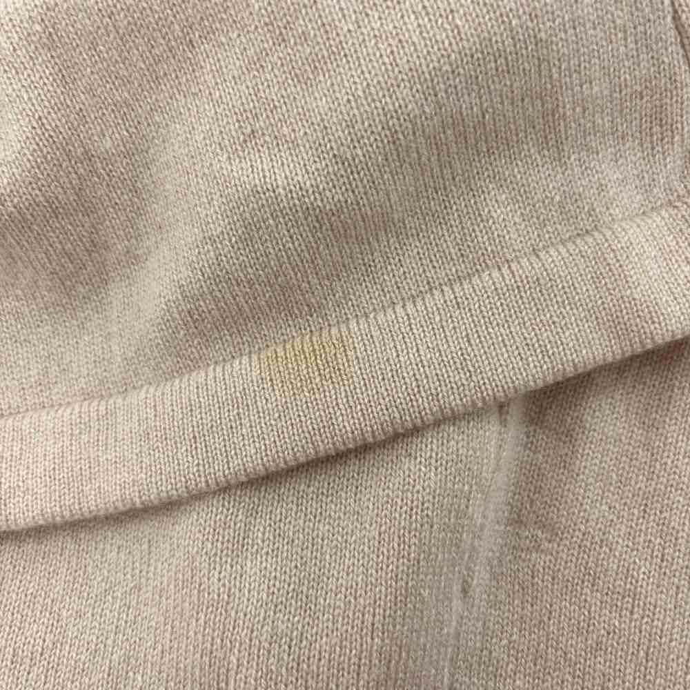Celine Ruffle Color Cashmere Knit V-neck Long Sleeve Pink Top Sweater S — view 8