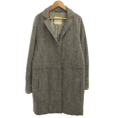 S Max Mara Chesterfield Tweed Gray Long Sleeve 42