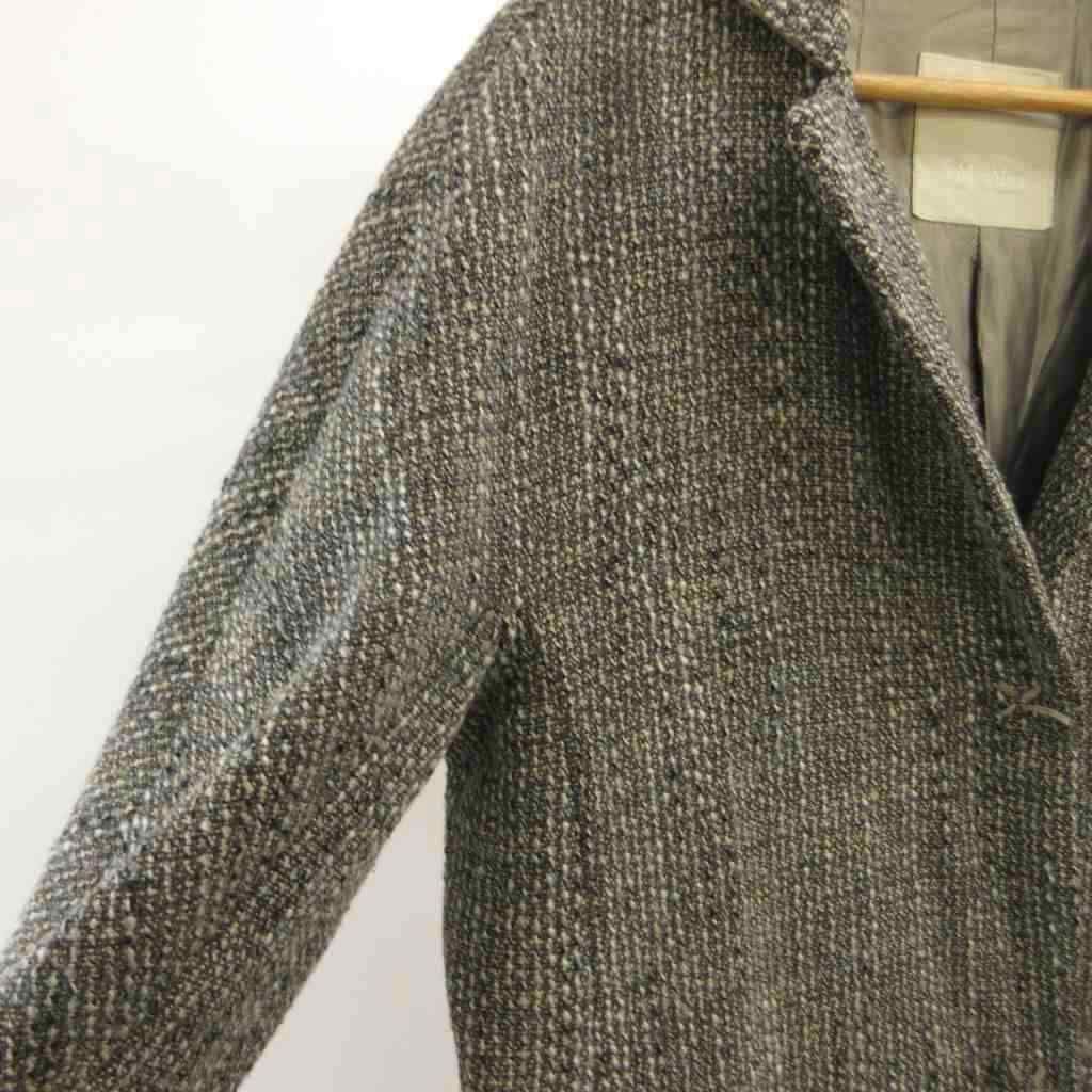 S Max Mara Chesterfield Tweed Gray Long Sleeve 42 — view 4