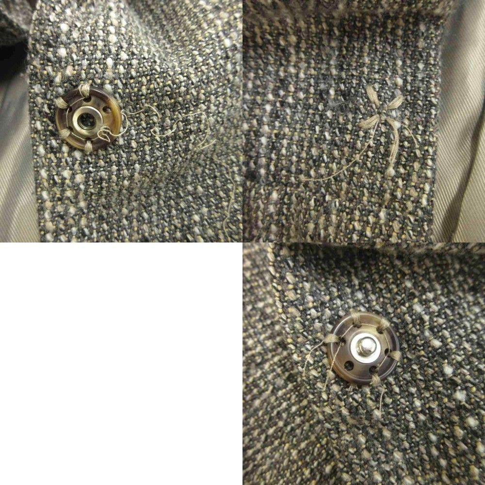 S Max Mara Chesterfield Tweed Gray Long Sleeve 42 — view 8