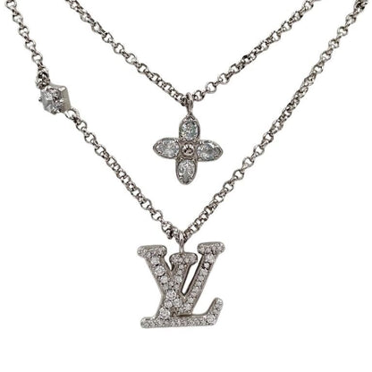 Louis Vuitton Necklace Ready LV Silver Metal