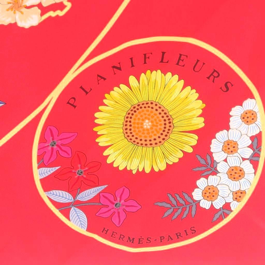 Hermes Scarf Carre 90 Planifleurs Silk Pink — view 2