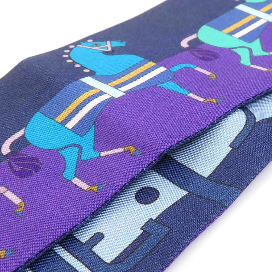 Hermes Twilly Scarf Purple — view 5