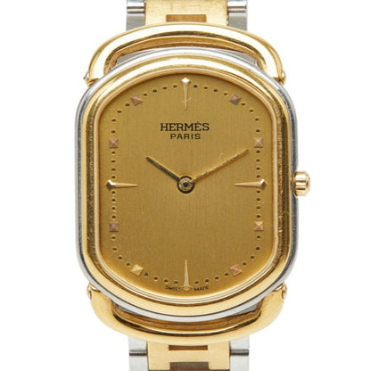 Hermes Rallye Watch Gold Silver Stainless Steel