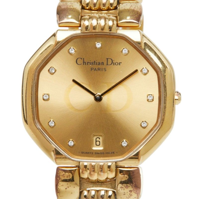 Dior Depose Octagon Watch 45.154 Gold Plated