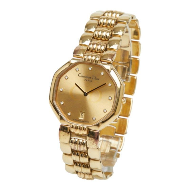 Dior Depose Octagon Watch 45.154 Gold Plated — view 2